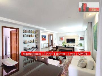 6e32d0551760a61687af1f6e9646ce74cf2923c9 · Apartamento R. Guarujá, 61 - Mirandópolis, 214m², 4 dorms, 4 vgs, dep., Condomínio Flor de Lotus