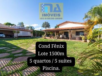 Casa de 5 quartos, Gama · Vendo lote de 1.500m no Condomínio Fênix. 5 quartos e 5 suítes.
