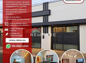 Casa · 253m² · 3 Quartos · 2 Vagas · Casa em  Rua Astolfo Costa - Vila Braz - Pirassununga/SP