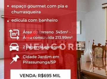 Casa · 213m² · 4 Quartos · 2 Vagas · Casa em Alameda dos Caetés - Cidade Jardim - Pirassununga/SP