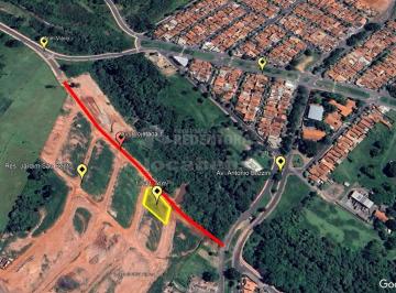 Vista área com demarcação geográfica do terreno · Área comercial próximo ao anel viário com possibilidade de construção de Predinhos / Barracão