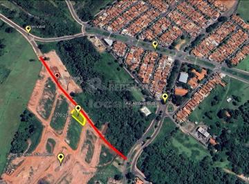 Vista área com demarcação geográfica do terreno e potencial economico do entorno · Área comercial próximo ao anel viário com possibilidade de construção de Predinhos / Barracão