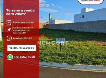 Terreno · 295m² · Lote em Santa Cruz da Conceição - Centro - Santa Cruz da Conceição/SP