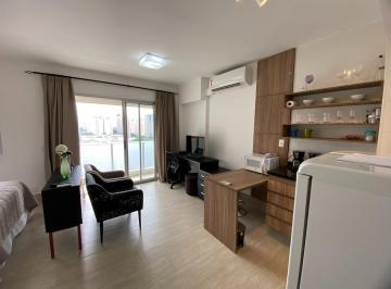 Foto 01 · Locação de Imóvel em Santo Amarro com 33m², 1 quarto, 1 banheiro, ar-condicionado, 1 vaga de garagem