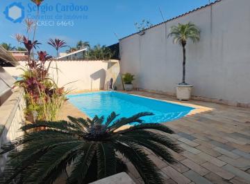Casa · 165m² · 3 Quartos · 4 Vagas · SOBRADO 3 QUARTOS AMPLA PISCINA 450M DO MAR ITANHAÉM SP