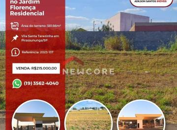 Terreno · 381m² · Lote em Rua Capitão Vasconi - Vila Santa Terezinha - Pirassununga/SP