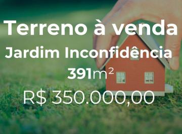 Terreno · 391m² · Terreno à venda, 391 m² por R$ 350.000,00 - Jardim Inconfidência - Uberlândia/MG