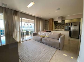 Sala de estar/cozinha · Apartamento com 2 dormitórios para alugar, 90 m² por R$ 9.464,18/mês - Cerâmica - São Caetano do Sul
