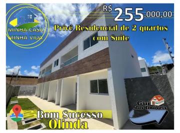 Apartamento de 1 quarto, Olinda · Casa com 54M² de 2 quartos com suite em Bonsucesso/Olinda/PE - 255 MIL