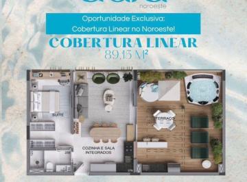 Apartamento de 1 quarto, Brasília · Cobertura linear 89 M2 Noroeste -  Lazer completo - 1/2 quartos AURA Lançamento 