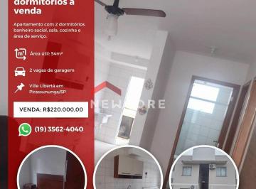 Apartamento · 54m² · 2 Quartos · 2 Vagas · Apartamento em Rua Manoel Leme Franco - Vila Santa Terezinha - Pirassununga/SP