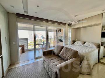 Foto 01 · Apartamento para locação no Brooklin, São Paulo-SP: 1 quarto, 1 banheiro, 1 vaga, 42m² de área. Venh