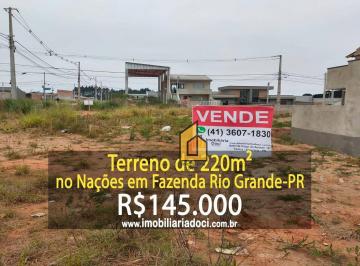 87f1cfd4fe1f47a9a04b2b46bef79444094af0ad · Terreno de 220m² no Nações em Fazenda Rio Grande-PR  - A venda por R$145.000,00