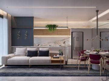 Living Intregado · Apartamento América Alto Padrão: 78,9m² privativos, 3 quartos, 1 suíte, living integrado, piscina, b