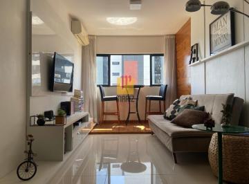 Foto 03 · Apartamento Mobiliado de 1 quarto para locação na Jatiúca, Maceió-AL: 1 suíte, 2 salas, 1 banheiro e