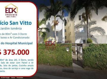 240db620ef9335de5671861ea02120cf468cf27c · Apartamento com 3 dormitórios à venda, 80 m² por R$ 375.000,00 - Jardim Ismênia - São José dos Campo