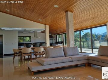 Foto 01 · Casa a venda no Vila del Rey em Nova Lima. Casa com vista para a mata e para o condomínio Vale dos C