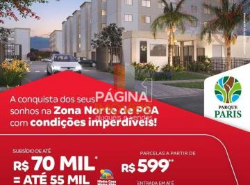 Apartamento · 41m² · 2 Quartos · 1 Vaga · Página 1 Imóveis anuncia o lançamento "Parque Paris" na cidade de Porto Alegre/RS.
