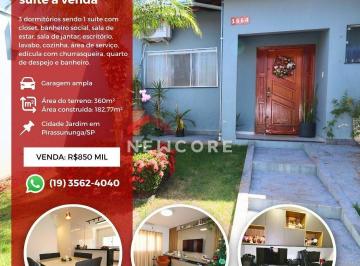Casa · 182m² · 3 Quartos · 2 Vagas · Casa em Alameda das Cabriuvas - Cidade Jardim - Pirassununga/SP
