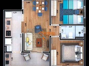 Apartamento · 47m² · 2 Quartos · 1 Vaga · Apartamento em Vila Nova Bonsucesso, Guarulhos/SP de 47m² 2 quartos à venda por R$ 430.000,00