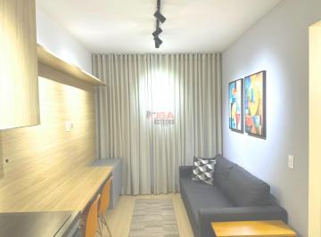Foto 01 · Apartamento mobiliado para locação no alto da Boa Vista em Santo Amaro, São Paulo-SP: 1 quarto, 1 sa