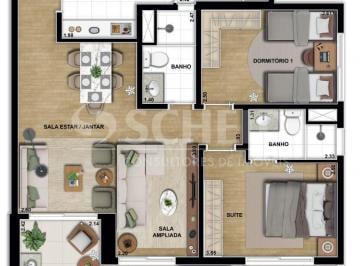 Apartamento · 86m² · 3 Quartos · 1 Vaga · Lançamento de Apartamento de 86m² na Vila Santa Catarina - Empreendimento C290