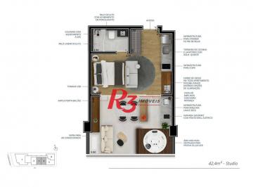 2df9b9d03f30c24e9bdd6f6eea239f84052338c2 · Apartamento Garden à venda, 42 m² por R$ 710.000,00 - Boqueirão - Santos/SP