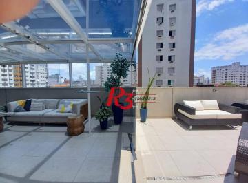 966cdeb41fc17e345a031f8ef1da1e3239235a30 · Apartamento Garden com 3 dormitórios à venda, 90 m² por R$ 1.700.000,00 - Campo Grande - Santos/SP