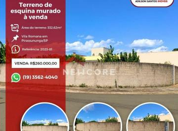 Terreno · 332m² · Lote em Rua Professor José do Valle Sundfeld - Residencial Vila Romana - Pirassununga/SP