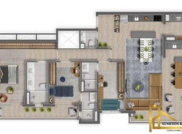 Apartamento · 120m² · 3 Quartos · 2 Vagas · Condomínio Vedara Alphaville