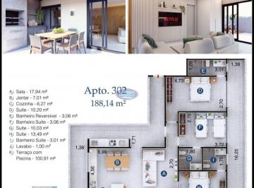 Apartamento · 188m² · 3 Quartos · 2 Vagas · Cobertura Linear À Venda, 3 Suítes, 188,14m², Palmeiras, Cabo Frio/RJ