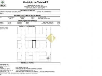 Terreno · 578m² · TERRENO NA VILA INDUSTRIAL - TOLEDO / PR
