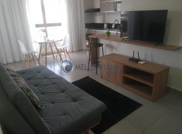 Foto 13 · Excelente Flat mobiliado com vista para a cidade, localizado no centro, quarto, sala, cozinha americ