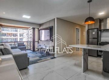 Sala · Flat com 2 quartos para alugar, 63 m² no Jardins - São Paulo/SP