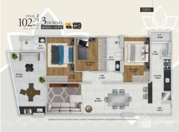 1b05cab47384b8f89c746197d14c3de9b283affc · Apartamento com 3 quartos à venda na Vila Guilhermina Praia Grande/SP