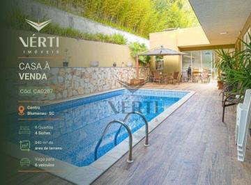cd684ed168f86538fb90acba6823716f87e49e9c · Casa com 6 dormitórios à venda, 385 m² - Centro - Blumenau/SC