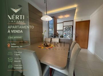 efaec173d9a5e89b103a9888a95b4b7a79e1e6a6 · Apartamento com 3 dormitórios à venda, 75 m²  - Velha - Blumenau/SC