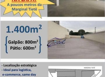 e310358607ed64f56a3858ddd321557aa400fd13 · Galpão para alugar, 800 m² por R$ 66.211,59/mês - Lapa - São Paulo/SP