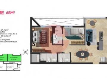 Apartamento · 64m² · 2 Quartos · 1 Vaga · Lançamento exclusivo no bairro Anita Garibaldi em Joinville-SC