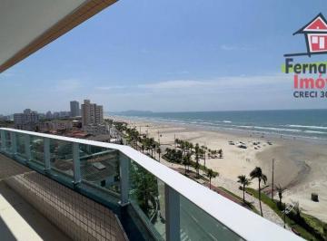 be1894a75e3c694543385734a2ea56fa2a3f76a6 · Apartamento alto padrão frente mar com 3 dormitórios sendo 2 suítes à venda, 110 m² por R$ 980.000 -