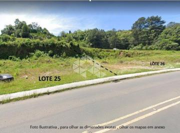 Foto de perspectiva mostra divisão aproximada dos terrenos.
Medidas exatas verificar imagens aéreas · Terreno de LOTE N°25 com 3.536,55m² , localizado no bairro Reolon.