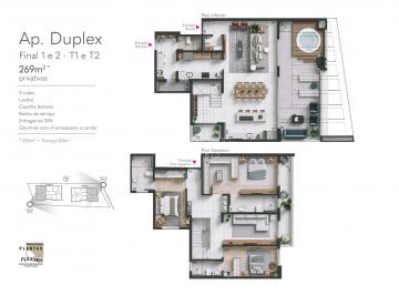 Apartamento · 269m² · 3 Quartos · 3 Vagas · Cobertura Duplex Paseo Folloni no Bairro Ahú em Cu
