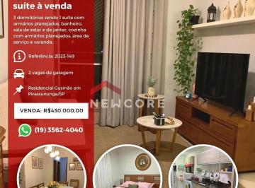 Apartamento · 100m² · 3 Quartos · 2 Vagas · Apartamento em Rua José Benini - Jardim Carlos Gomes - Pirassununga/SP