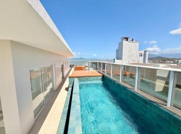 Apartamento · 340m² · 3 Quartos · 3 Vagas · Cobertura com vista panorâmica 180º e vista para a Beira Mar de São José-SC