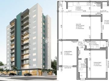 Apartamento · 80m² · 2 Quartos · 1 Vaga · Apartamento no Centro de Estância Velha