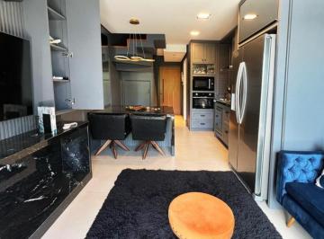 Visão living · Loft Mobiliado e Decorado na rua principal de Canela