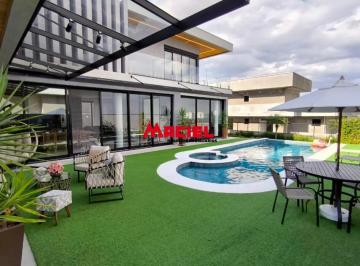 Casa · 633m² · 5 Quartos · 6 Vagas · Belíssimo sobrado no Condomínio Reserva do Paratehy Norte (Urbanova) - 5 suítes / piscina borda infi