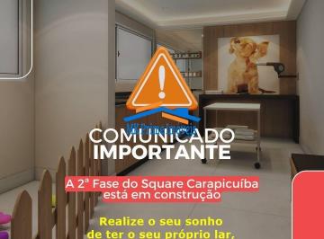 Apartamento · 60m² · 2 Quartos · 1 Vaga · Apartamento c/ 60,25m², 2 Quartos(1suíte) na planta no Square Carapicuíba