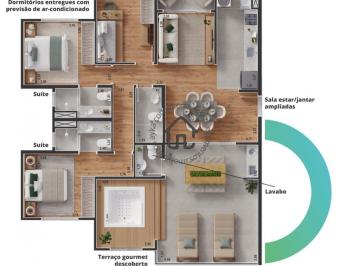 Apartamento · 116m² · 3 Quartos · 2 Vagas · Apartamento à venda no Condomínio Onze Valinhos.