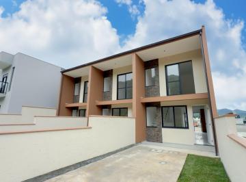 Casa · 82m² · 2 Quartos · 2 Vagas · Sobrado novo com 2 dormitórios e churrasqueira na cozinha no Sertão do Imaruim - São José/SC